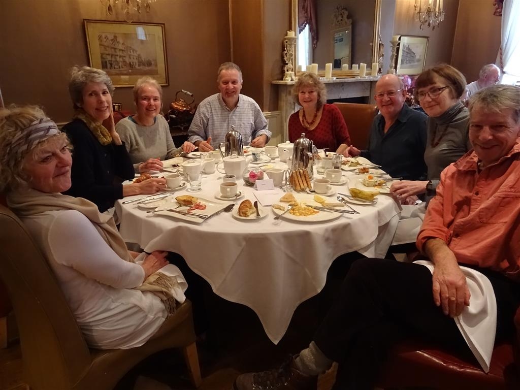 LFG Michael and Chrissie Bentley and friends savour a Feathers Breakfast