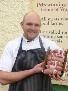 Tim of Wallers with the Full Monty Sausages